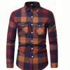 Mens Stylish Long-Sleeve Lapel Shirt