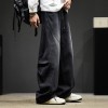 Washed Casual High-Street Loose Wide-Leg Cargo Pants