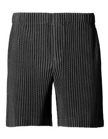 Draping Effect Elastic Waist Tie Hole Mesh Casual Pleated Shorts