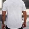 Mens Short-sleeve Cotton Shirt With A Pocket