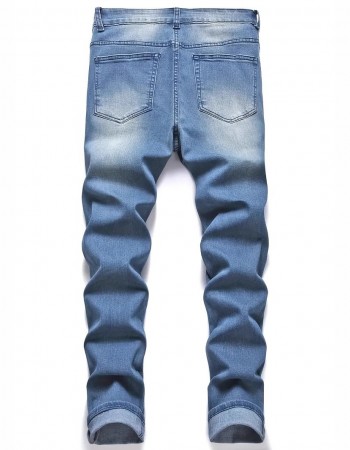 Men's Ripped Fashion Personality Street Trend Style Jeans