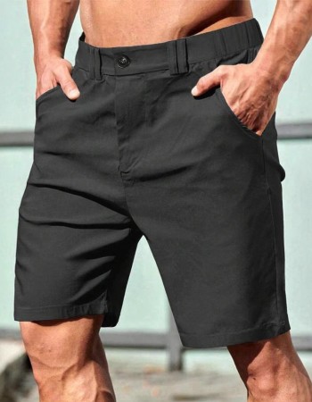 Men's British Style Suit Work Casual Straight Shorts