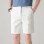 Men's Slim-fit Casual White Straight-leg Shorts