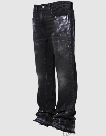 Men's Fashion Stretch Embroidery Straight-leg Denim Straight-leg Pants