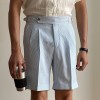 Men's Blue Striped Bubble Chino Trousers