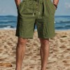 Men's Loose-Fit American-Style Linen Beach Casual Washed Button-Up