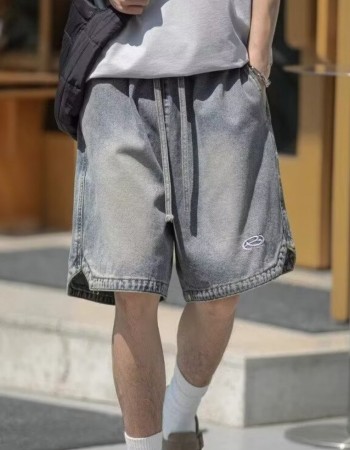 Men's Denim Shorts Straight-Leg Casual Shorts
