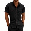 Men's Casual Loose-fit Workwear Short-Sleeve Lapel Shirt