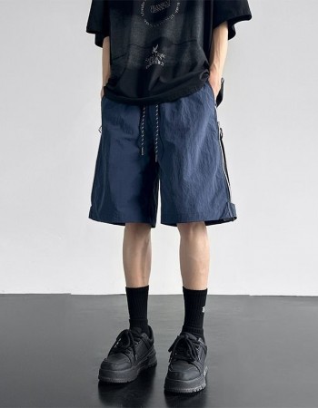 Waterproof Cargo Shorts Mens Loose Cropped Trousers