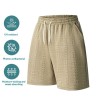 Solid-color Cable-knit Jacquard Casual Loose-fitting Versatile Shorts