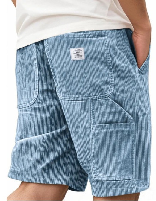 Men's Multi-Pocket Workwear Vintage Corduroy Shorts