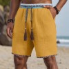 Loose-fitting Breathable Beach Pants With A Trendy Ethnic-style Drawstring Design
