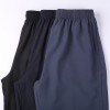 Solid Color Black Loose High Waist Comfort Breathable Middle-aged Breeches