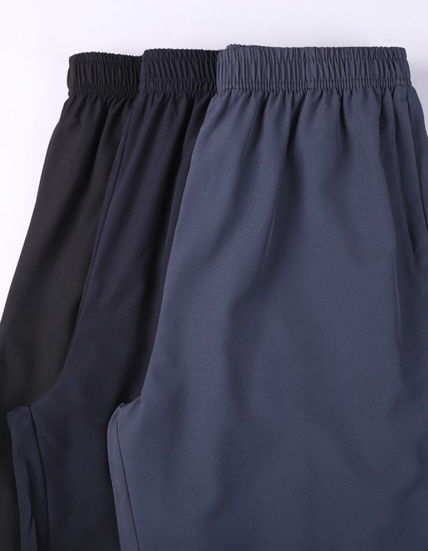 Solid Color Black Loose High Waist Comfort Breathable Middle-aged Breeches
