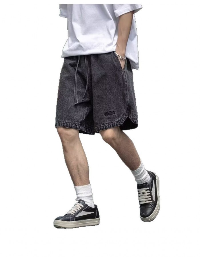 Men's Denim Shorts Straight-Leg Casual Shorts