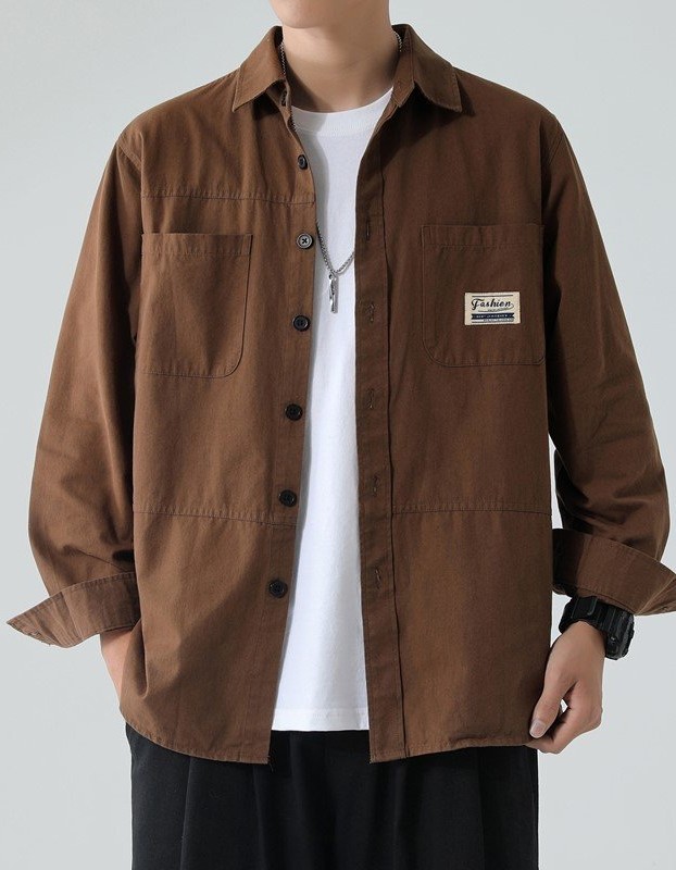 100 Cotton Men's Workwear Long-Sleeve Shirt