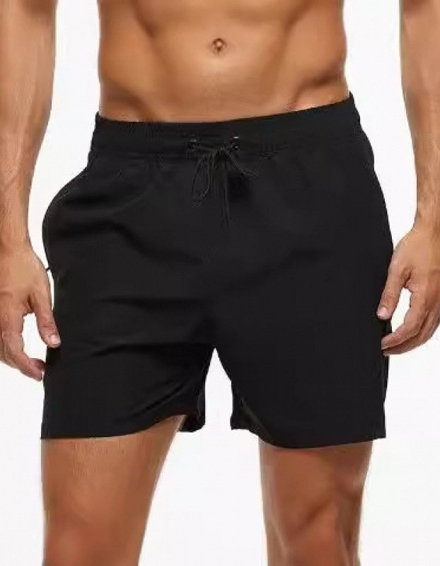 Summer Men's Solid-Colored Athletic Casual Cropped Shorts