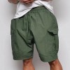 Casual Men's Loose Big Pocket Cargo Green Shorts