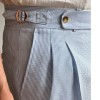 Men's Blue Striped Bubble Chino Trousers