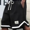 Men's Casual Loose Striped Webbing Trendy Plaid Sports Shorts