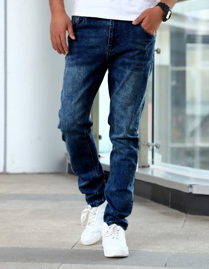 Slim Fit Stretch Men's Youth Blue Casual Pants