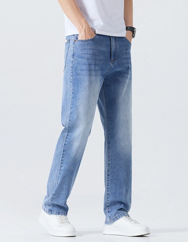 Washed Cleanfit Men's Light Blue Jeans