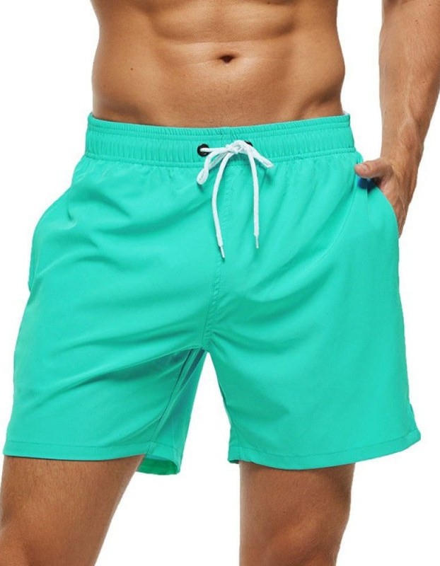 Summer Men's Solid-Colored Athletic Casual Cropped Shorts