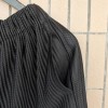 Draping Effect Elastic Waist Tie Hole Mesh Casual Pleated Shorts