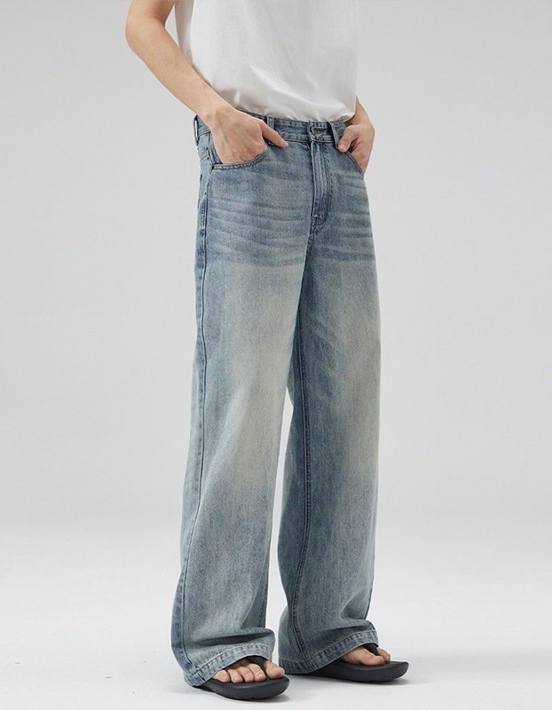 New Light Blue Washed Jeans For Men