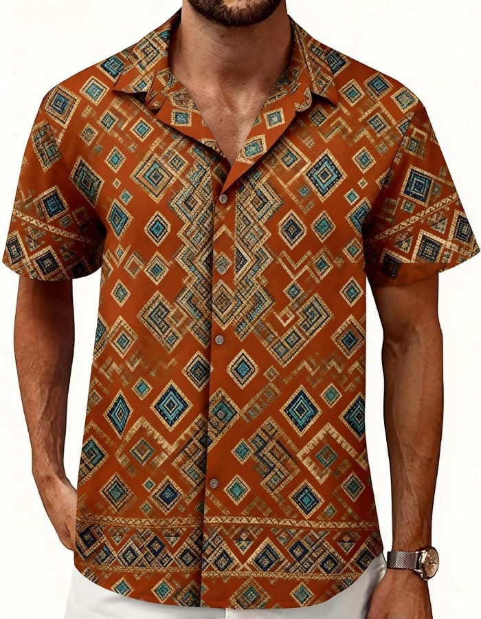 Men's Printed Casual Fashion Short-Sleeve