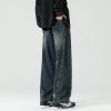 Men's Loose-fit Straight-leg Patchwork Jeans