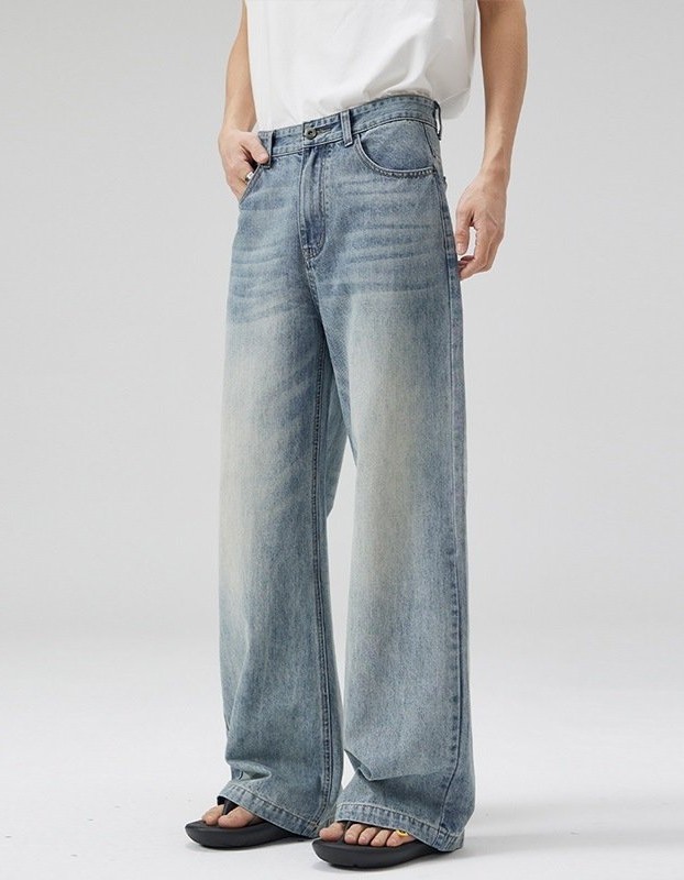 New Light Blue Washed Jeans For Men