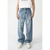 New Loose Wide-leg Mopping Jeans Personalized Digital Printing