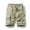 Micro Elastic Multi-pocket Workwear Loose Straight Casual Shorts