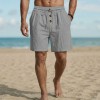 Men's Loose-Fit American-Style Linen Beach Casual Washed Button-Up