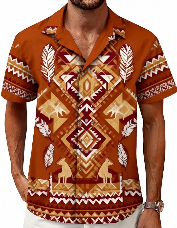Men's Printed Casual Fashion Short-Sleeve