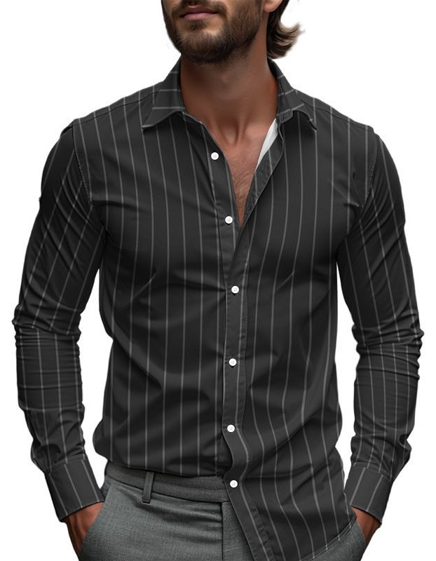 Men's Printed Long-Sleeve Shirt
