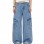 Ocean Blue Workwear Denim Jeans With Multiple Pockets Retro Style