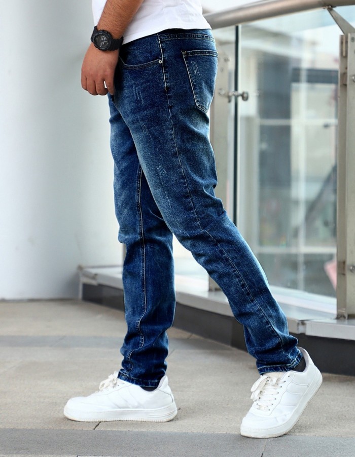 Slim Fit Stretch Men's Youth Blue Casual Pants