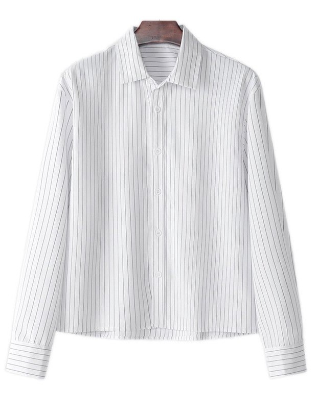 Men's Loose-Fitting All-Match Long-Sleeve Striped Shirt
