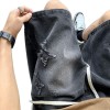 Men's Light-Colored Star-Print Raw-Hem Drawstring Cropped Denim Shorts