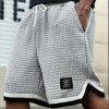 Men's Casual Loose Striped Webbing Trendy Plaid Sports Shorts