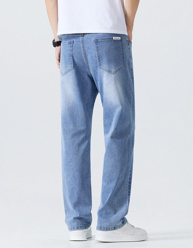 Washed Cleanfit Men's Light Blue Jeans