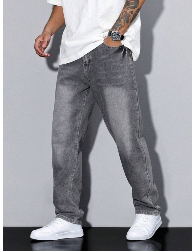 Men's Casual Straight-leg Loose Long Jeans