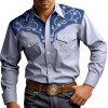 Mens Stylish Western-style Long-sleeve Shirt Top