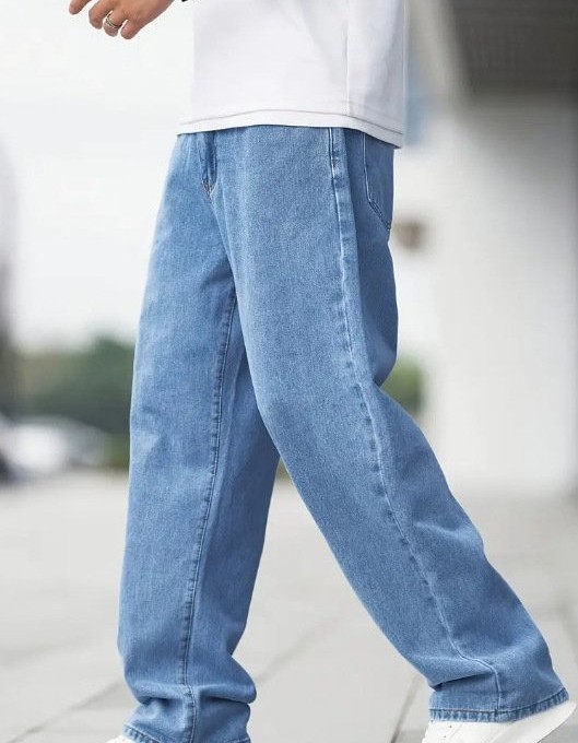 Men's Denim Loose Straight Casual Trousers