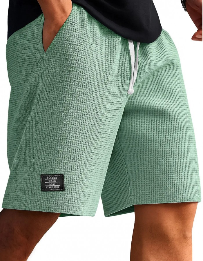 Waffle-Weave Cropped Pants Mens Mid-Years Pants