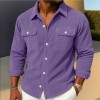 Mens Loose-fit Corduroy Shirt-coat