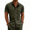 Men's Casual Loose-fit Workwear Short-Sleeve Lapel Shirt