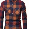Mens Stylish Long-Sleeve Lapel Shirt